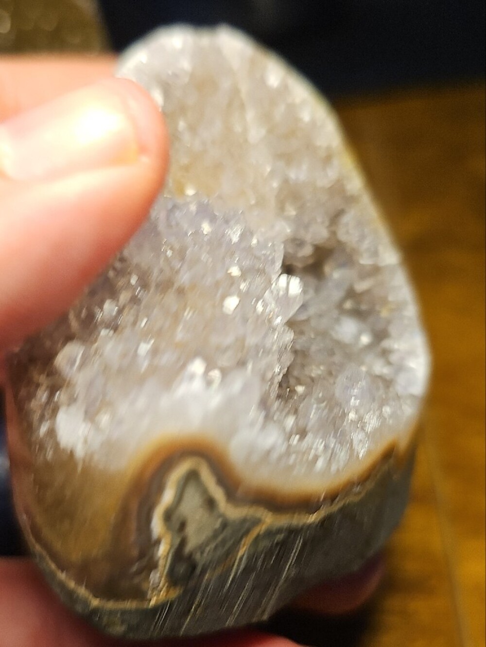Natural Amethyst/Quartz Geode Cluster - Sparkling Lavender Crystals - Picture 9 of 11